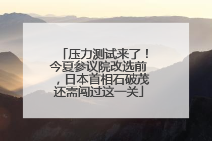 压力测试来了！今夏参议院改选前，日本首相石破茂还需闯过这一关