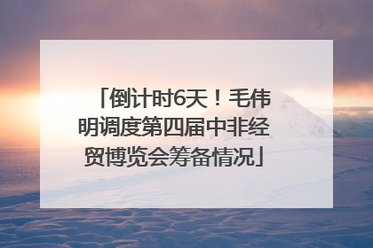 倒计时6天！毛伟明调度第四届中非经贸博览会筹备情况