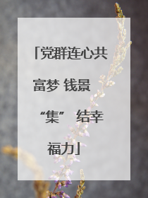 党群连心共富梦 钱景 “集” 结幸福力