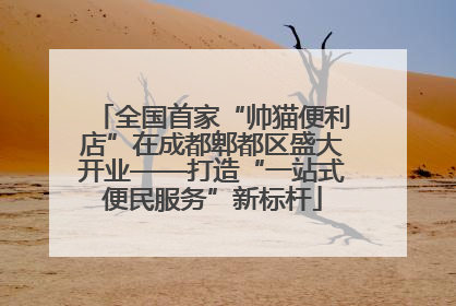 全国首家“帅猫便利店”在成都郫都区盛大开业——打造“一站式便民服务”新标杆