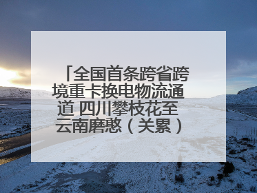全国首条跨省跨境重卡换电物流通道 四川攀枝花至云南磨憨（关累）换电干线启动