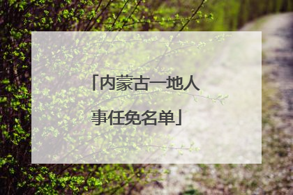 内蒙古一地人事任免名单