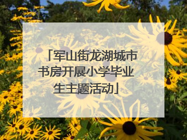 军山街龙湖城市书房开展小学毕业生主题活动