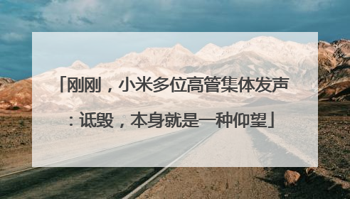 刚刚，小米多位高管集体发声：诋毁，本身就是一种仰望