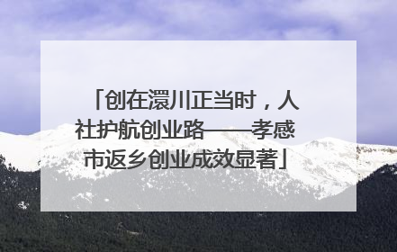 创在澴川正当时，人社护航创业路——孝感市返乡创业成效显著