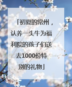 初夏的常州，认养一头牛为福利院的孩子们送去1000份特别的礼物