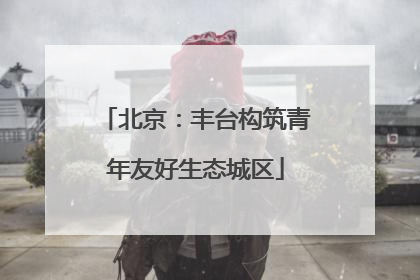 北京：丰台构筑青年友好生态城区