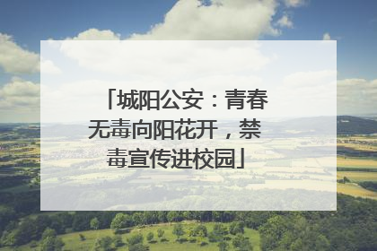 城阳公安：青春无毒向阳花开，禁毒宣传进校园
