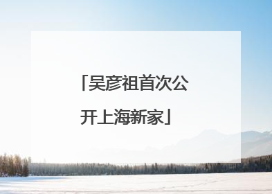 吴彦祖首次公开上海新家