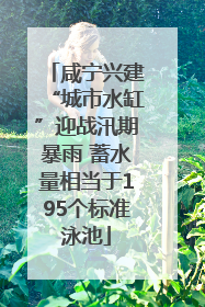 咸宁兴建“城市水缸”迎战汛期暴雨 蓄水量相当于195个标准泳池