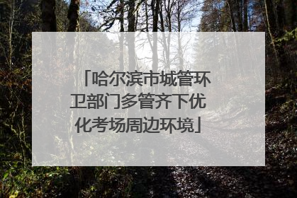 哈尔滨市城管环卫部门多管齐下优化考场周边环境