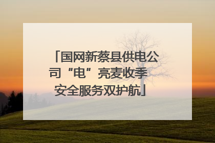国网新蔡县供电公司“电”亮麦收季 安全服务双护航
