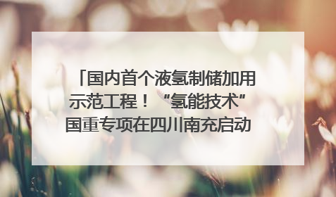 国内首个液氢制储加用示范工程！“氢能技术”国重专项在四川南充启动｜打赢经济发展翻身仗