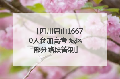 四川眉山16670人参加高考 城区部分路段管制