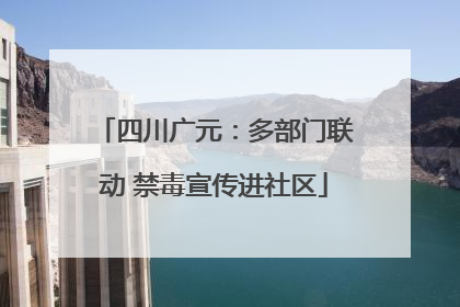 四川广元：多部门联动 禁毒宣传进社区