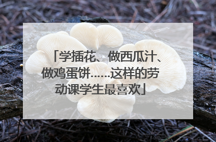 学插花、做西瓜汁、做鸡蛋饼……这样的劳动课学生最喜欢