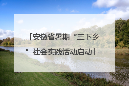 安徽省暑期“三下乡”社会实践活动启动