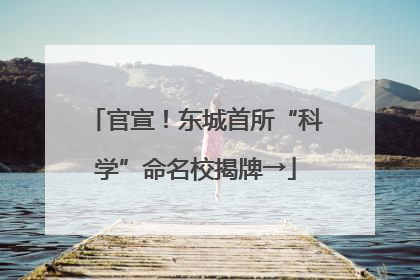 官宣！东城首所“科学”命名校揭牌→