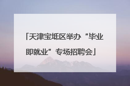 天津宝坻区举办“毕业即就业”专场招聘会