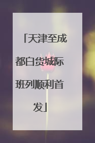 天津至成都白货城际班列顺利首发