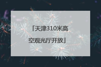 天津310米高空观光厅开放