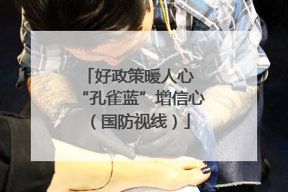 好政策暖人心 “孔雀蓝”增信心（国防视线）