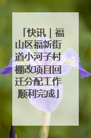 快讯｜福山区福新街道小河子村棚改项目回迁分配工作顺利完成