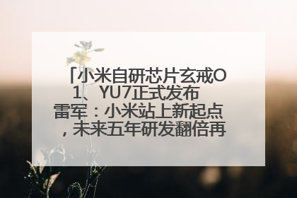 小米自研芯片玄戒O1、YU7正式发布 雷军：小米站上新起点，未来五年研发翻倍再投2000亿元