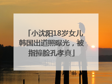 小沈阳18岁女儿韩国出道照曝光，被指撞脸孔孝真