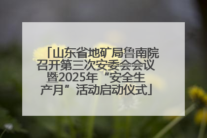 山东省地矿局鲁南院召开第三次安委会会议暨2025年“安全生产月”活动启动仪式