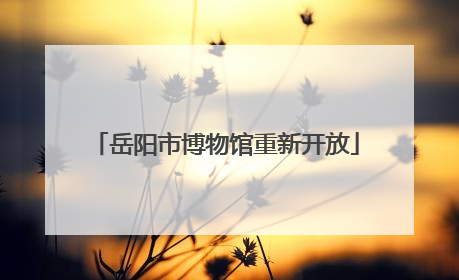 岳阳市博物馆重新开放