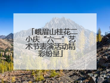 峨眉山桂花二小庆“六一”艺术节表演活动精彩纷呈