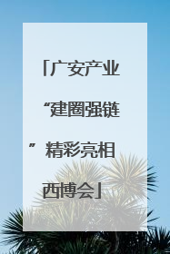 广安产业“建圈强链”精彩亮相西博会