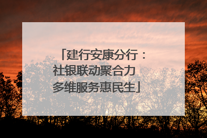 建行安康分行：社银联动聚合力 多维服务惠民生