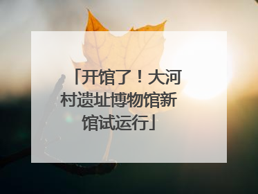 开馆了！大河村遗址博物馆新馆试运行
