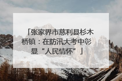 张家界市慈利县杉木桥镇：在防汛大考中彰显“人民情怀”