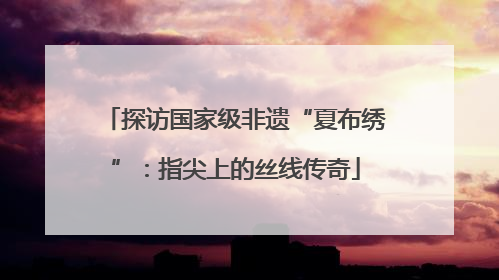 探访国家级非遗“夏布绣”：指尖上的丝线传奇