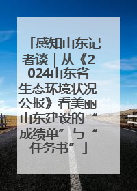 感知山东记者谈｜从《2024山东省生态环境状况公报》看美丽山东建设的“成绩单”与“任务书”