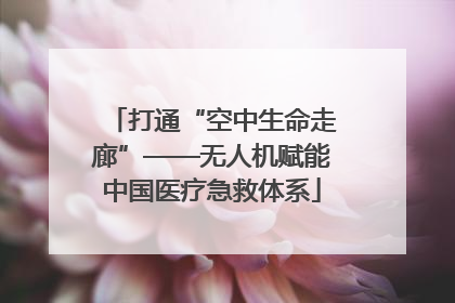 打通“空中生命走廊”——无人机赋能中国医疗急救体系