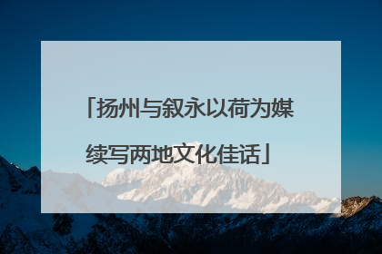 扬州与叙永以荷为媒续写两地文化佳话