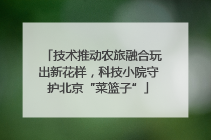 技术推动农旅融合玩出新花样，科技小院守护北京“菜篮子”