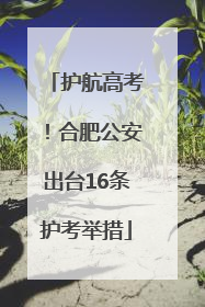护航高考！合肥公安出台16条护考举措