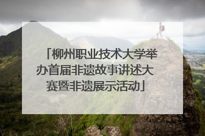 柳州职业技术大学举办首届非遗故事讲述大赛暨非遗展示活动