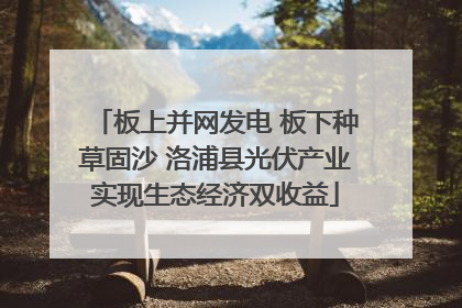 板上并网发电 板下种草固沙 洛浦县光伏产业实现生态经济双收益