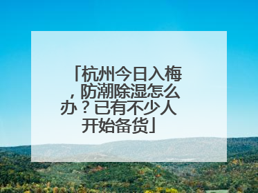 杭州今日入梅，防潮除湿怎么办？已有不少人开始备货