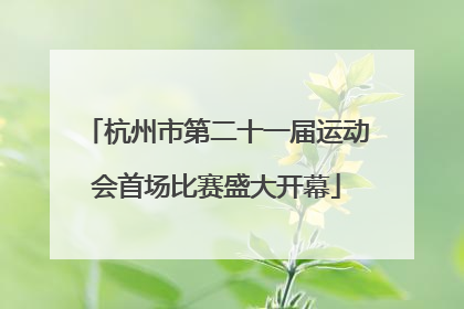 杭州市第二十一届运动会首场比赛盛大开幕