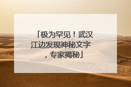 极为罕见！武汉江边发现神秘文字，专家揭秘