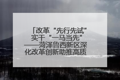 改革“先行先试” 实干“一马当先”——菏泽鲁西新区深化改革创新助推高质量发展纪实