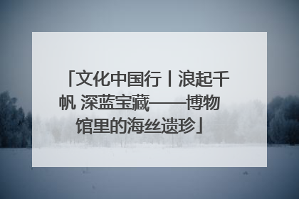 文化中国行丨浪起千帆 深蓝宝藏——博物馆里的海丝遗珍