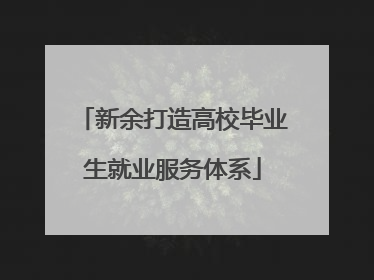 新余打造高校毕业生就业服务体系